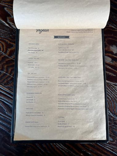 vegetus menu